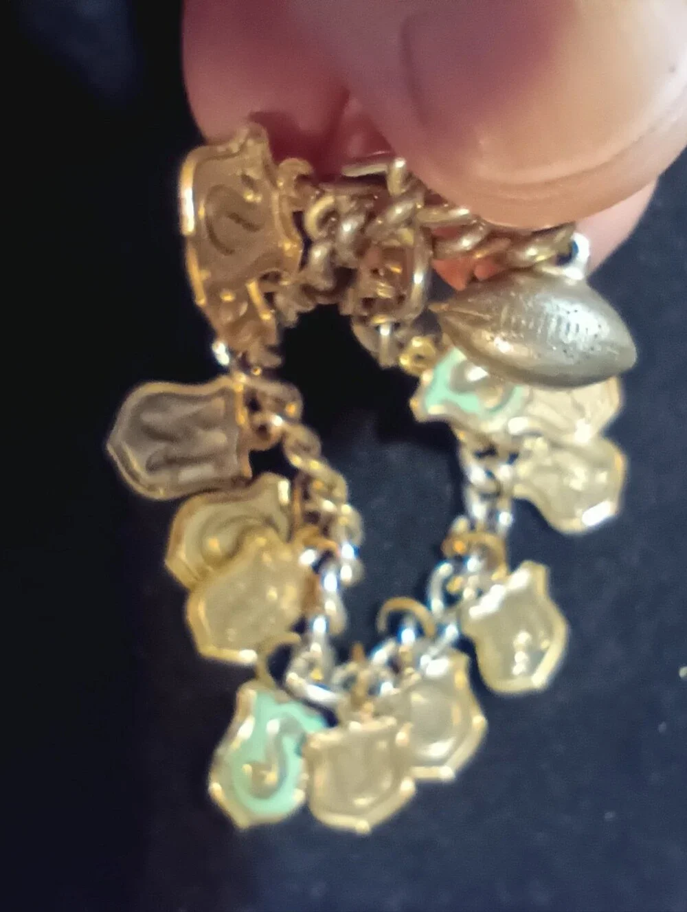 Vintage School Spirit Charm Bracelet. Sam Houston JHS